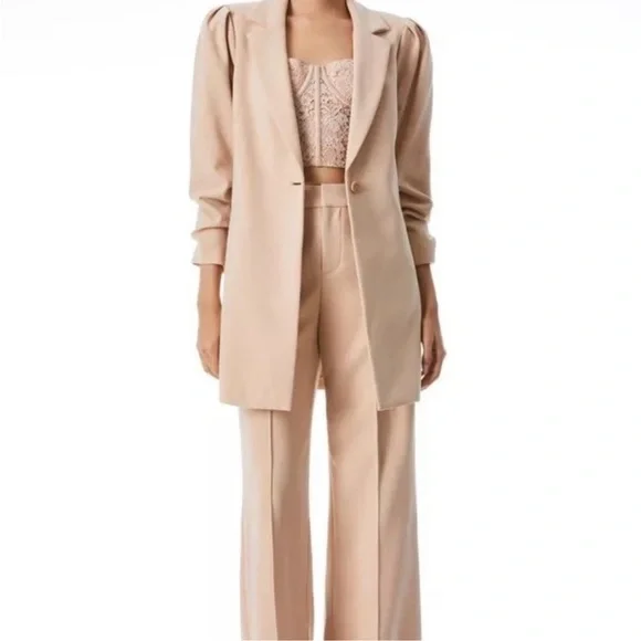 Alice + Olivia Wenona ruched blazer